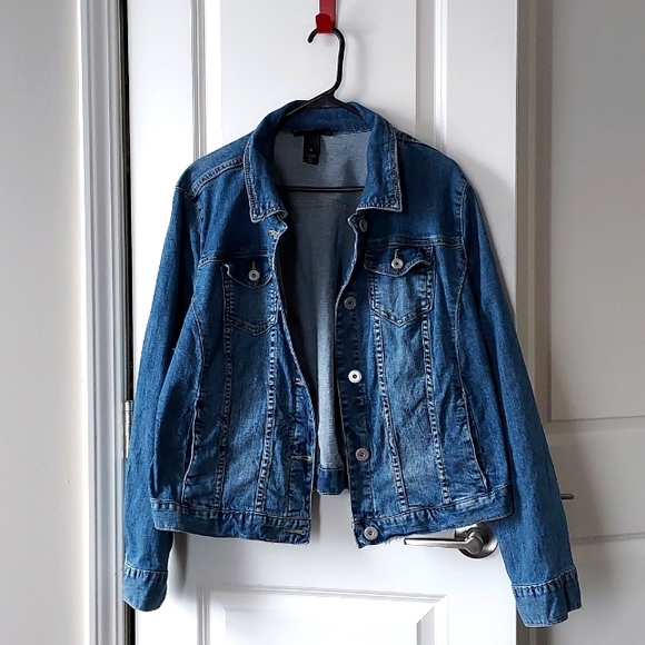 Lane Bryant Jackets & Blazers - Lane Bryant mid half Jean jacket 18 blue